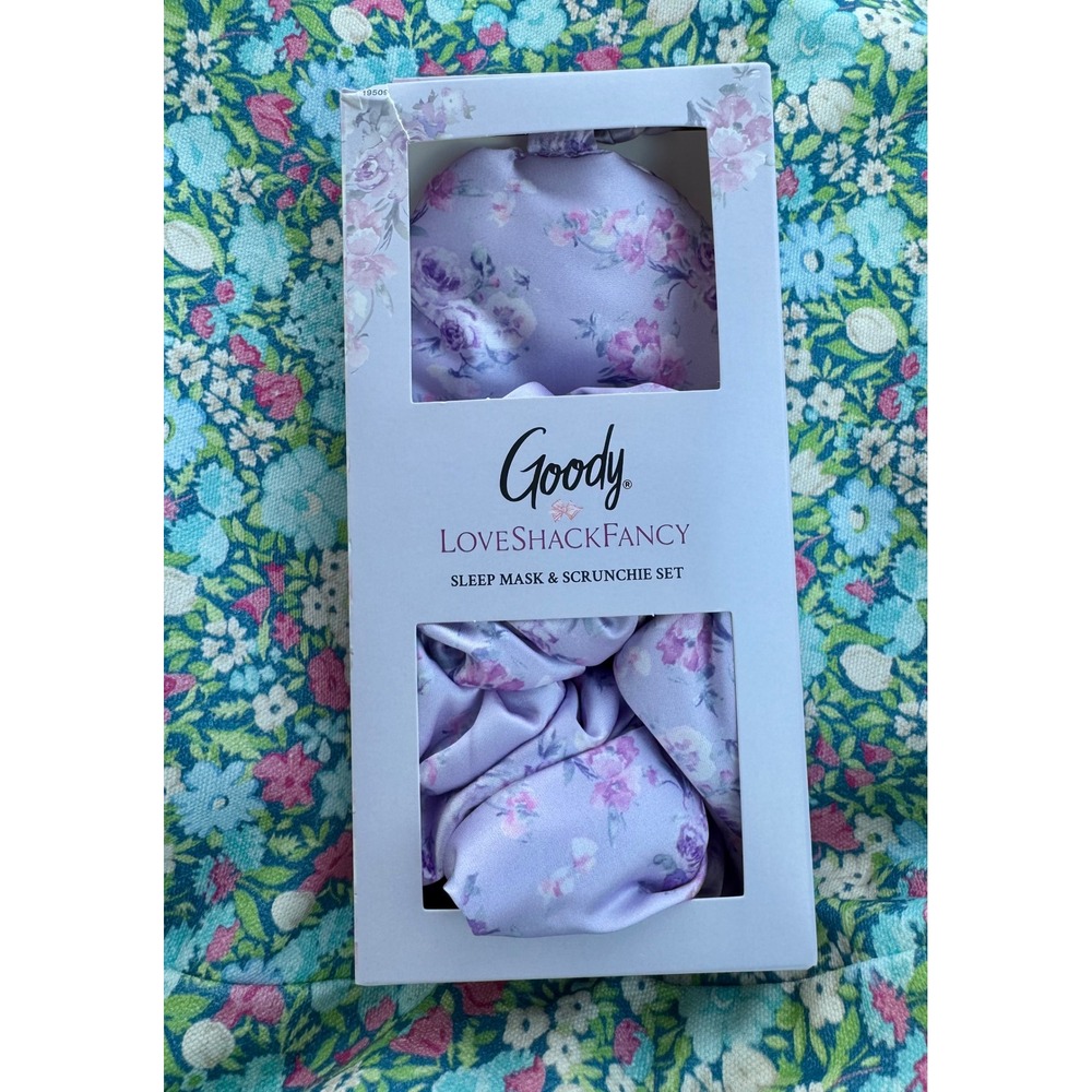 LoveShackFancy x Goody for Target Satin Sleep Mask & Scrunchie Set NWT Floral